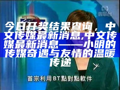 今日开奖结果查询，中文传媒最新消息,中文传媒最新消息——小明的传媒奇遇与友情的温暖传递